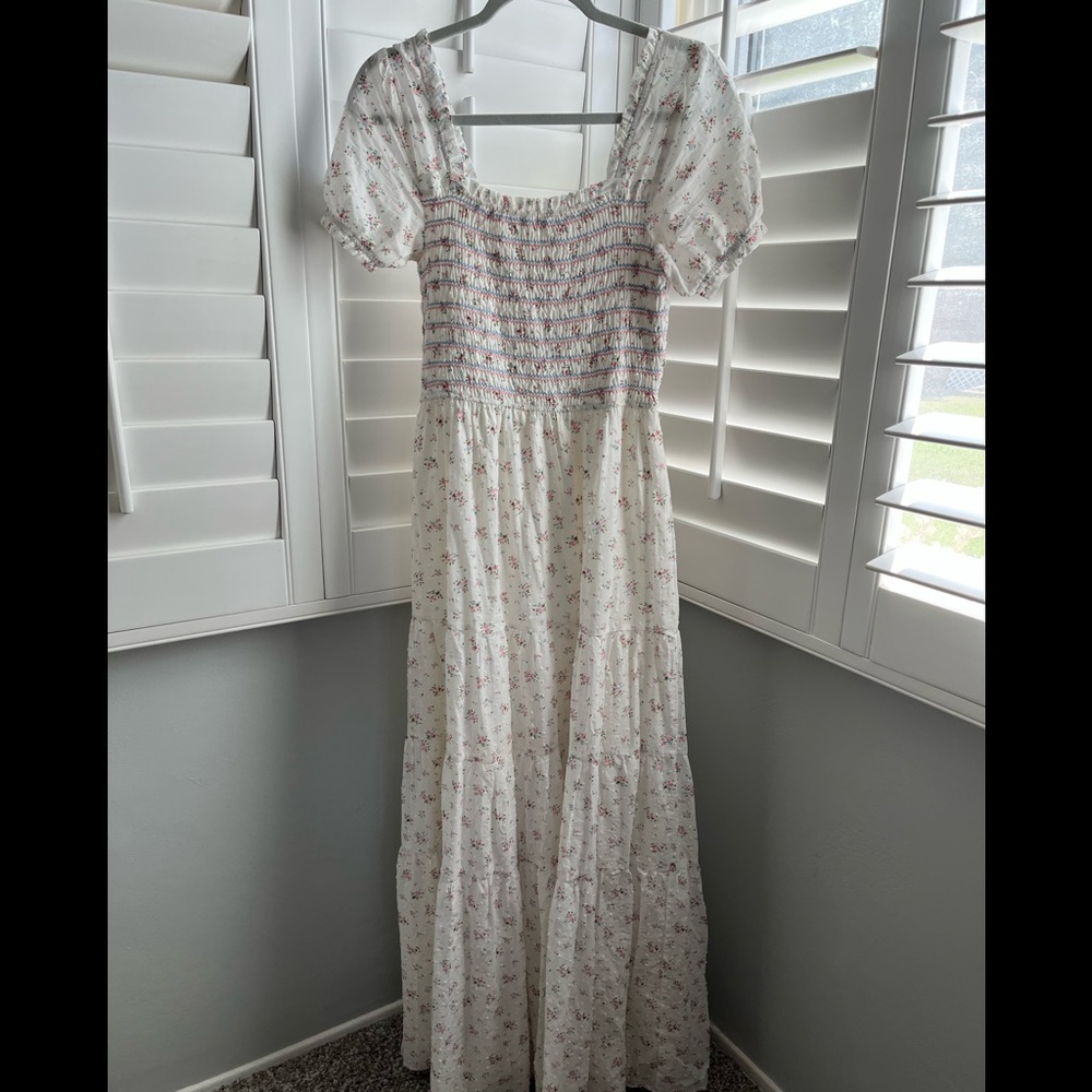 Storia - Red Dress - Smocked Maxi Dress